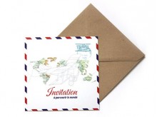 Carte d'invitation 'Avion' - MonkeyChoo