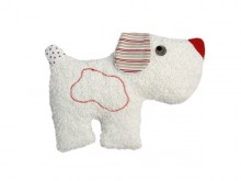 Doudou hochet 'Chien' bio