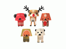 Christmas creatures - jouets en papier