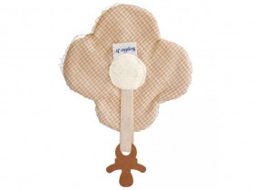 Doudou Sucette Fleur Brun Naturel en coton biologique - Keptin-Jr