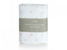 Housse de couette bébé bio + taie 'étoiles roses' - Littleheart