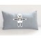 Coussin Robot lin gris bleu