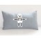 Coussin Robot lin gris bleu